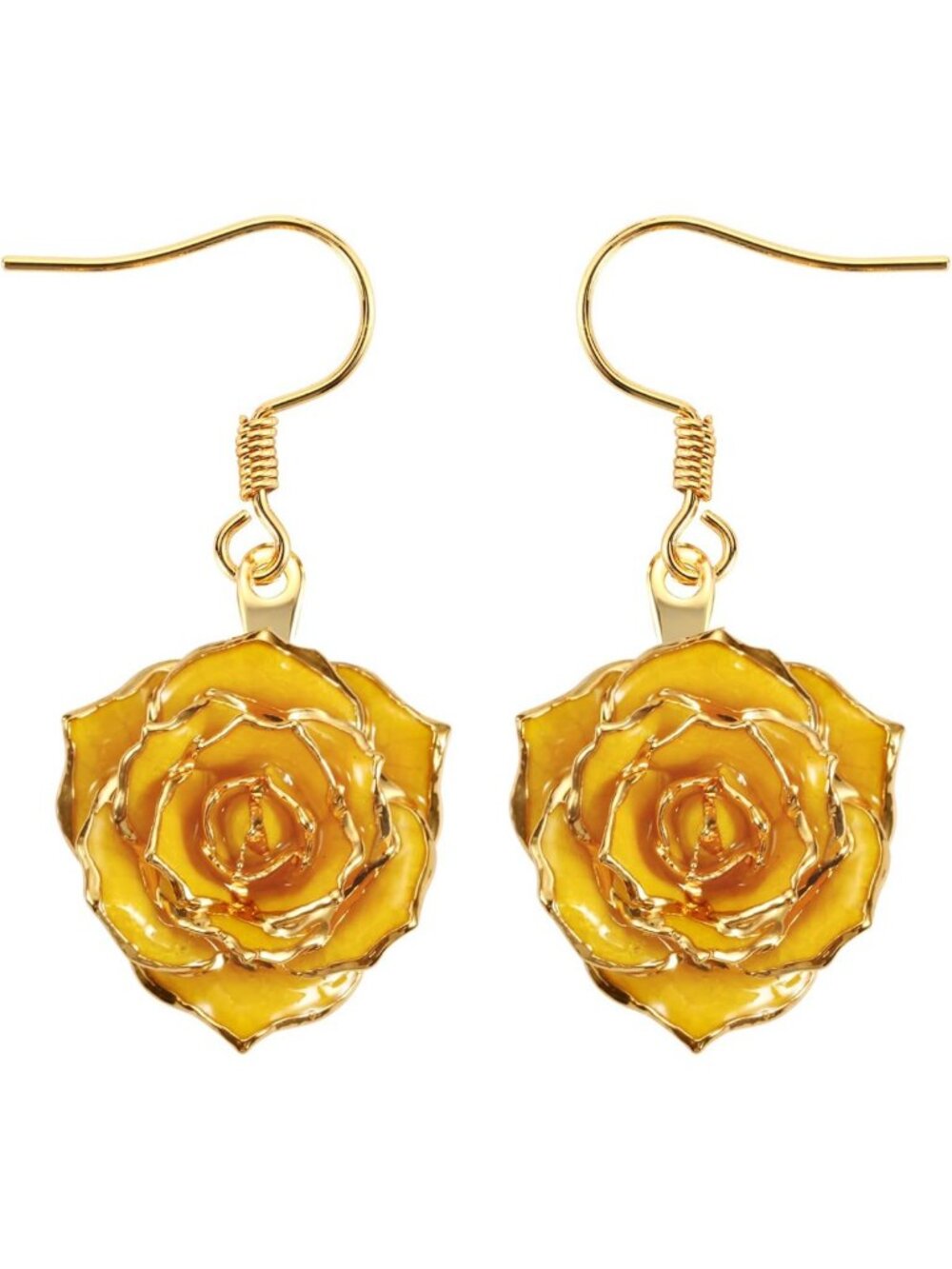 Elegant Gold-Plated Rose Earrings for Women - Perfect Gift for Valentine's